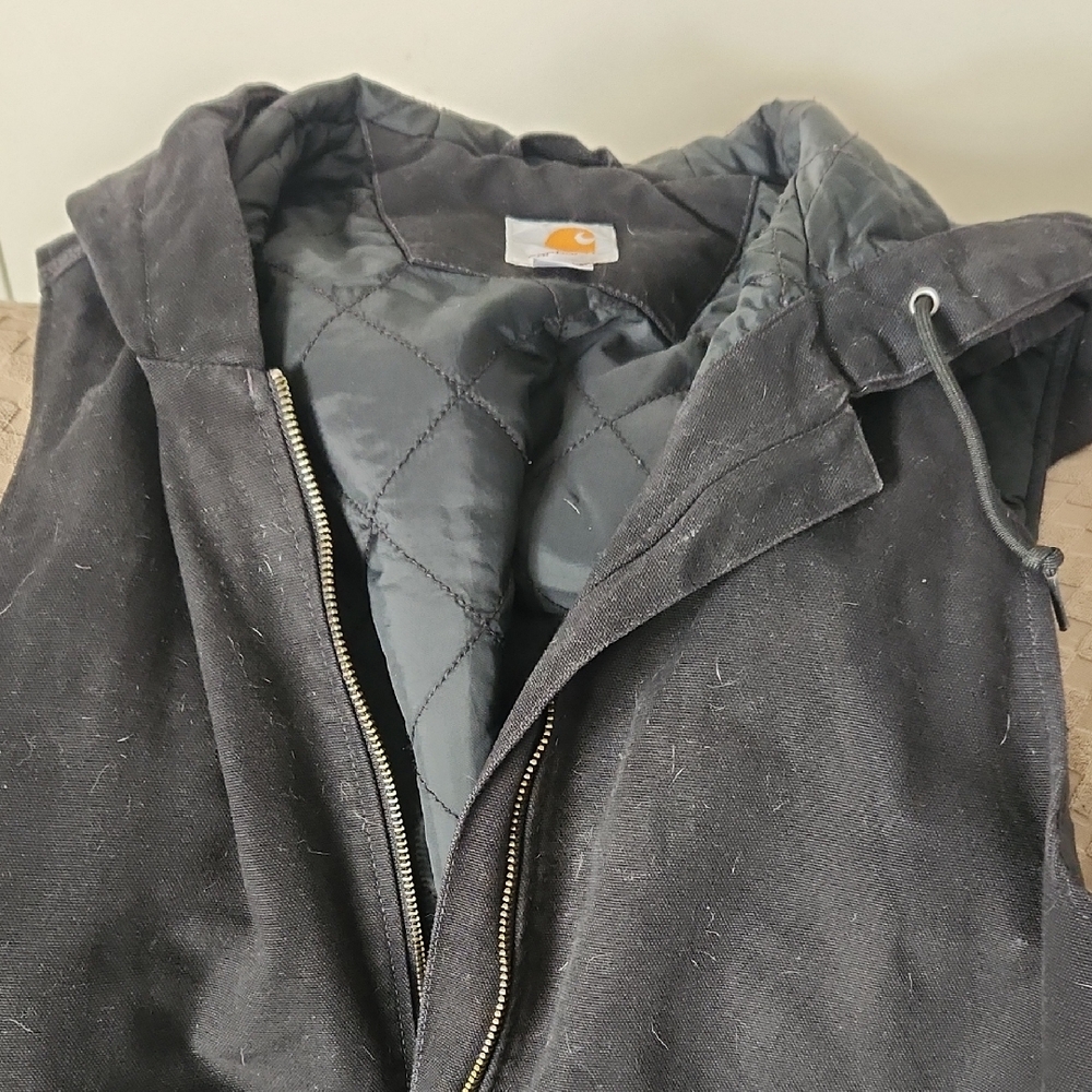 Women's Carhartt Black Quilted Hooded Vest